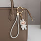 Rhinestone Phone Wrist Strap Clear Labubu Keychain