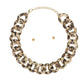 Chain Wild Child Leopard Stone Encrusted Necklace