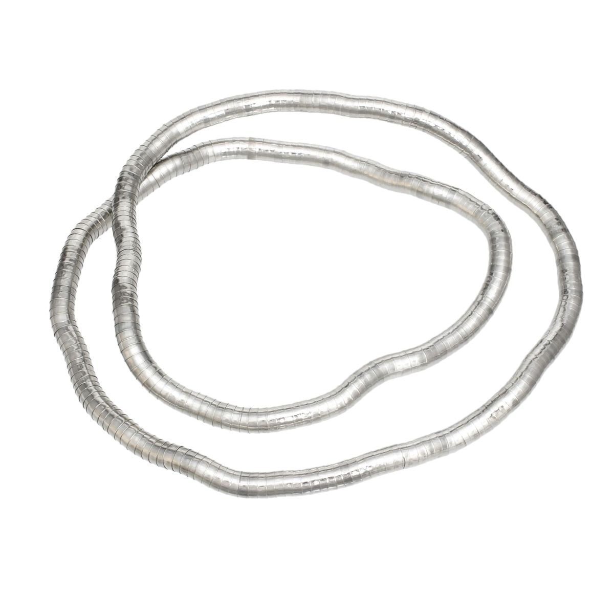Convertible Silver Tubogas Flex Coil Necklace