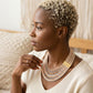 Mixed Metal Layered Magnetic Rope Chain Necklace