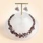 Translucent Black Bead Rock Candy Necklace Set