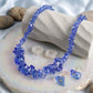 Translucent Blue Bead Rock Candy Necklace Set