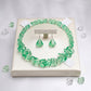 Translucent Green Bead Rock Candy Necklace Set