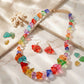 Translucent Multicolor Bead Rock Candy Necklace Set
