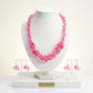 Translucent Pink Bead Rock Candy Necklace Set