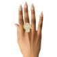 Cocktail Artisan Luxe Gold Brass CZ Cross Ring