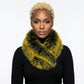 Scarf Luxe Faux Fur Yellow Collar Winter Stole