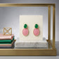 14K Gold Pink Green AKA Double Oval Earrings