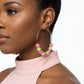 AKA Pink Green Stone Ball Hypoallergenic Hoops