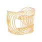 Bracelet Gold Woven Wire Metal Cuff for Women