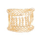 Bracelet Gold Beaded Metal Cuff for Women