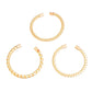 Bracelet Gold Coiled 3 Pcs Cuffs for Women