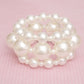 3 Pcs Cream Pearl Classic Coordinated Bracelet Set