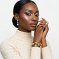 High Shine Gold Bead 3pcs Stretch Bracelet Set