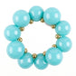 Aqua Blue Marble Bubble Ball Bead Bracelet