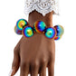 Bracelet Black Iridescent Bubble Ball Bead