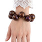 Dark Brown Marble Bubble Ball Bead Bracelet