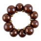 Dark Brown Marble Bubble Ball Bead Bracelet