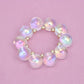 Bracelet Clear Iridescent Bubble Ball Bead Gold