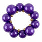 Dark Purple Marble Bubble Ball Bead Bracelet