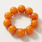 Bracelet Swirled Orange Marble Bubble Ball Bead