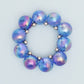 Bracelet Blue Iridescent Bubble Ball Bead