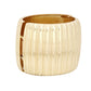 Cuff Gold Sculptural Ribbed Wide Hinge Bracelet