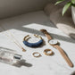 Hoop Denim Jeans Gold Bamboo Texture Earrings