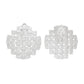 Clip On Silver Basket Weave Earrings for Women