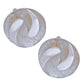 Clip On Silver 3D Yin-Yang Earrings for Women