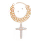 Chunky Gold Jumbo Cross Necklace