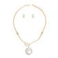 Necklace Gold Snake Chain Pearl Set for Women