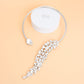Necklace Silver Crystal Drop Choker for Women
