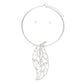 Necklace Silver Rhinestone Leaf Pendant Set Women