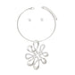 Choker Silver Stone Swirled Pendant Set for Women