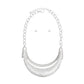 Bib High Shine Rigid Silver Plate Bling Necklace