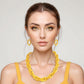 Necklace Retro Yellow Double Link Set for Women