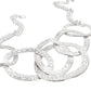 Bib Modernist Chunky Silver Oval Rings Necklace