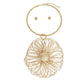 Necklace Gold Sunflower Large Pendant Set Women