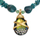 Pendant Green Stone Bead Teardrop Crystal Necklace