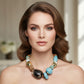 Tribal Natural Elements Turquoise Chunky Necklace