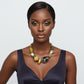 Tribal Natural Elements Yellow Chunky Necklace