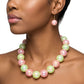 High Gloss Pearlescent Pink Green 24mm Necklace
