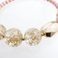 Blush Pink Gold Flake Marble Beaded Necklace