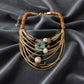Tribal Natural Element Spring Articulated Necklace