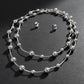 Convertible Stretch Silver Bead 60 inch Necklace
