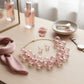 Necklace Pink Iridescent Bubble Ball Bead Set
