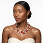 Red & Pink Mix Iridescent Bubble Ball Bead Necklace
