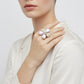 Cocktail Ring Aurbo Teardrop Crystal Flower Design