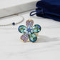 Cocktail Ring Mixed Blue Teardrop Crystal Flower